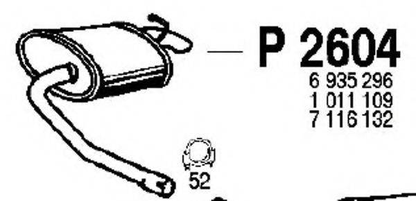 FENNO P2604 Глушник вихлопних газів кінцевий