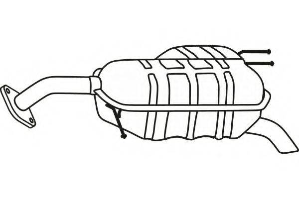 FENNO P31021 Глушник вихлопних газів кінцевий