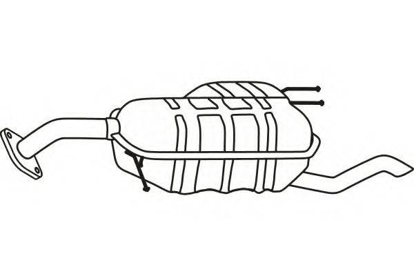 FENNO P31022 Глушник вихлопних газів кінцевий