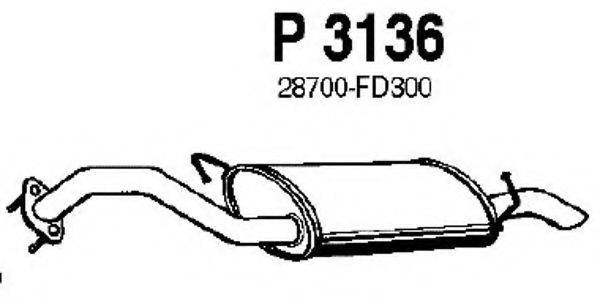 FENNO P3136 Глушник вихлопних газів кінцевий