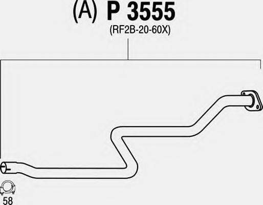 FENNO P3555 Труба вихлопного газу