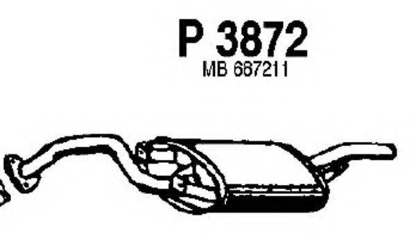 FENNO P3872 Глушник вихлопних газів кінцевий