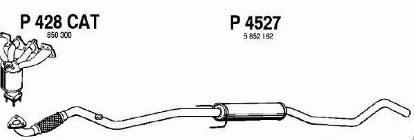 FENNO P4527 Середній глушник вихлопних газів