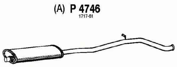 FENNO P4746 Середній глушник вихлопних газів