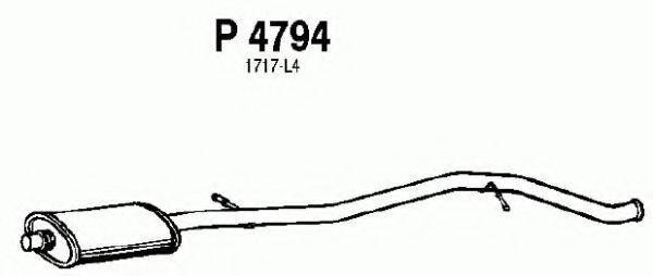 FENNO P4794 Середній глушник вихлопних газів