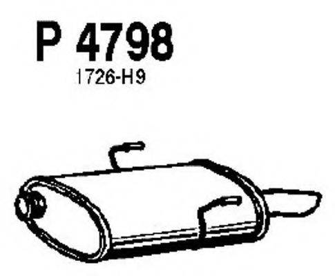 FENNO P4798 Глушник вихлопних газів кінцевий