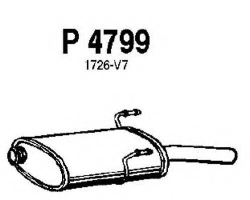 FENNO P4799 Глушник вихлопних газів кінцевий