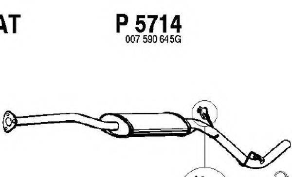 FENNO P5714 Середній глушник вихлопних газів