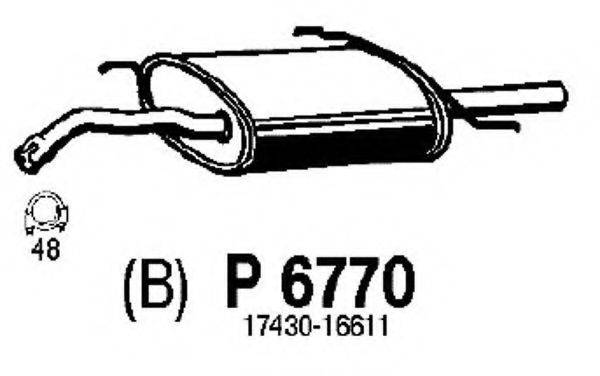 FENNO P6770 Глушник вихлопних газів кінцевий