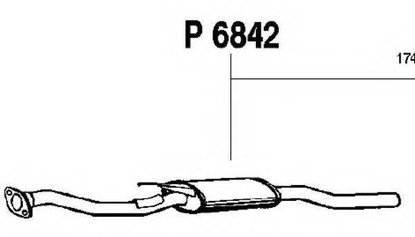 FENNO P6842 Середній глушник вихлопних газів