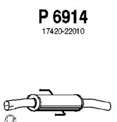 FENNO P6914 Середній глушник вихлопних газів