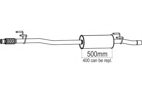 FENNO P7138 Середній глушник вихлопних газів