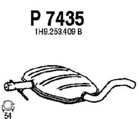 FENNO P7435 Середній глушник вихлопних газів