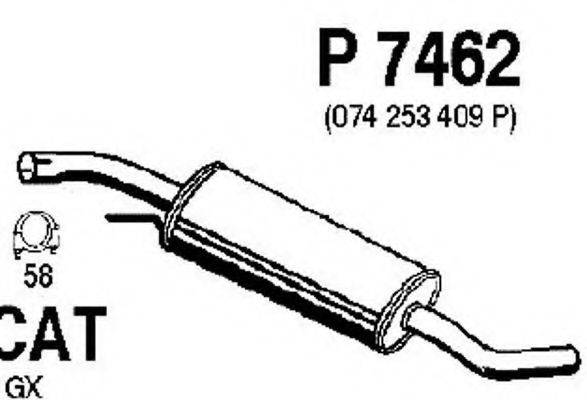 FENNO P7462 Середній глушник вихлопних газів