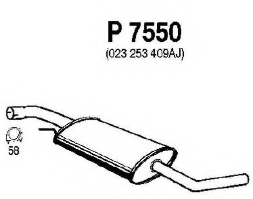 FENNO P7550 Середній глушник вихлопних газів