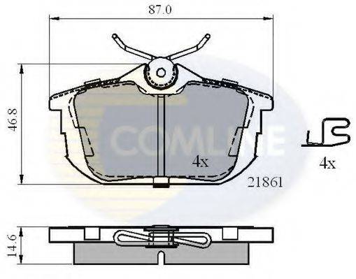 COMLINE CBP3945 Комплект гальмівних колодок, дискове гальмо