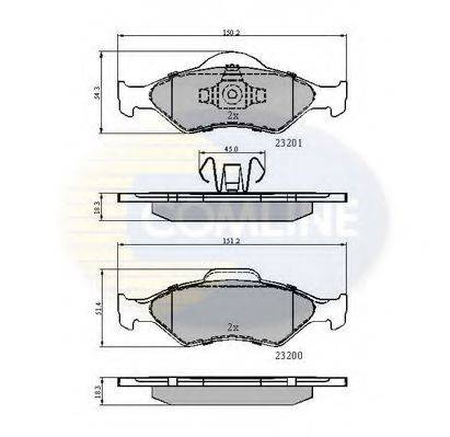 COMLINE CBP0899 Комплект гальмівних колодок, дискове гальмо