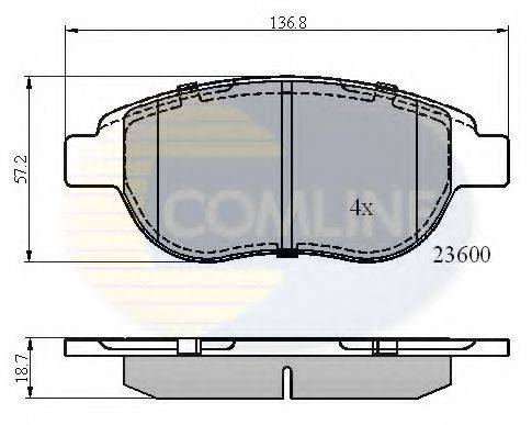 COMLINE CBP01038 Комплект гальмівних колодок, дискове гальмо