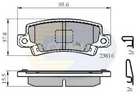 COMLINE CBP3942 Комплект гальмівних колодок, дискове гальмо