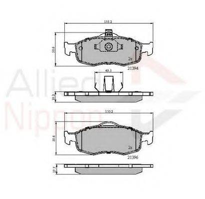 COMLINE ADB0514 Комплект гальмівних колодок, дискове гальмо