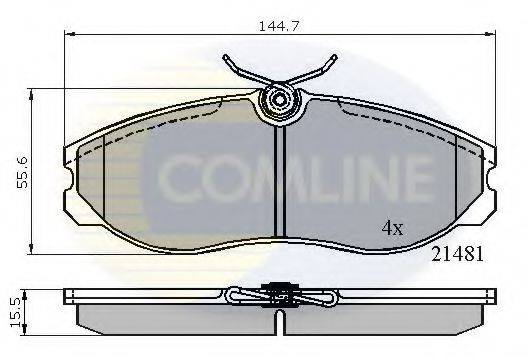 COMLINE CBP0447 Комплект гальмівних колодок, дискове гальмо