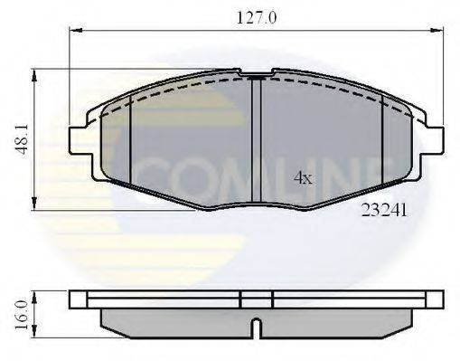 COMLINE CBP0486 Комплект гальмівних колодок, дискове гальмо