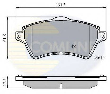 COMLINE CBP0873 Комплект гальмівних колодок, дискове гальмо