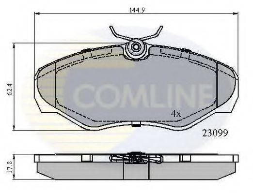 COMLINE CBP01127 Комплект гальмівних колодок, дискове гальмо