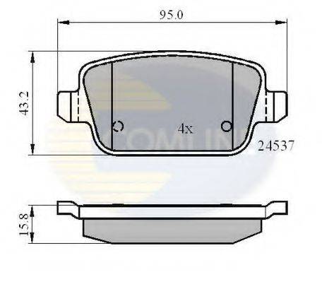 COMLINE CBP01610 Комплект гальмівних колодок, дискове гальмо