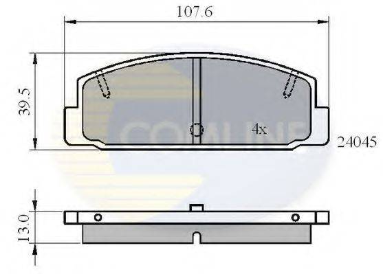 COMLINE CBP0819 Комплект гальмівних колодок, дискове гальмо