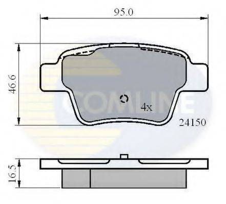 COMLINE CBP01658 Комплект гальмівних колодок, дискове гальмо