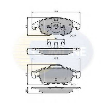 COMLINE CBP01719 Комплект гальмівних колодок, дискове гальмо