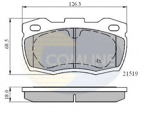 COMLINE CBP01052 Комплект гальмівних колодок, дискове гальмо