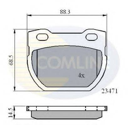 COMLINE CBP01078 Комплект гальмівних колодок, дискове гальмо