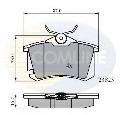 COMLINE CBP01761 Комплект гальмівних колодок, дискове гальмо