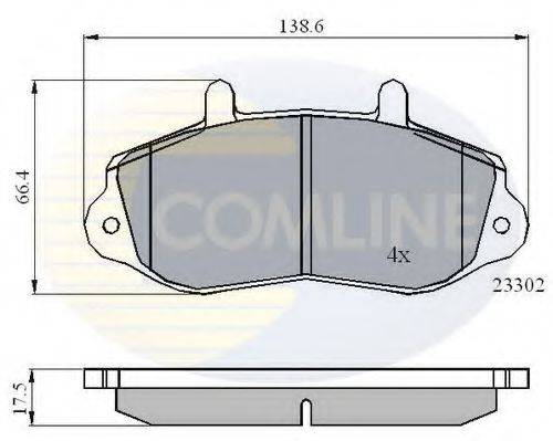 COMLINE CBP01021 Комплект гальмівних колодок, дискове гальмо