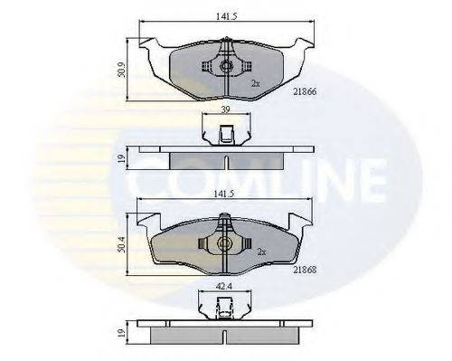 COMLINE CBP0706 Комплект гальмівних колодок, дискове гальмо