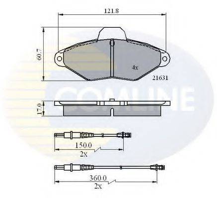 COMLINE CBP2568 Комплект гальмівних колодок, дискове гальмо