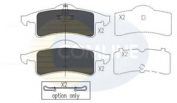 COMLINE CBP01231 Комплект гальмівних колодок, дискове гальмо