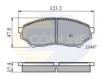 COMLINE CBP0826 Комплект гальмівних колодок, дискове гальмо