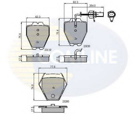 COMLINE CBP11771 Комплект гальмівних колодок, дискове гальмо