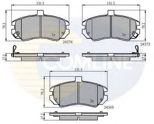 COMLINE CBP31197 Комплект гальмівних колодок, дискове гальмо