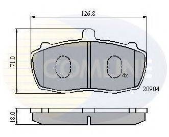 COMLINE CBP01066 Комплект гальмівних колодок, дискове гальмо