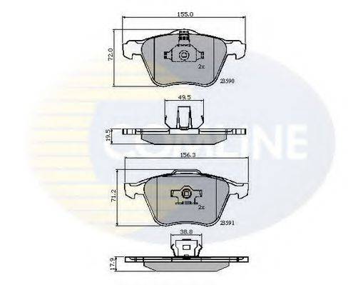 COMLINE CBP01322 Комплект гальмівних колодок, дискове гальмо