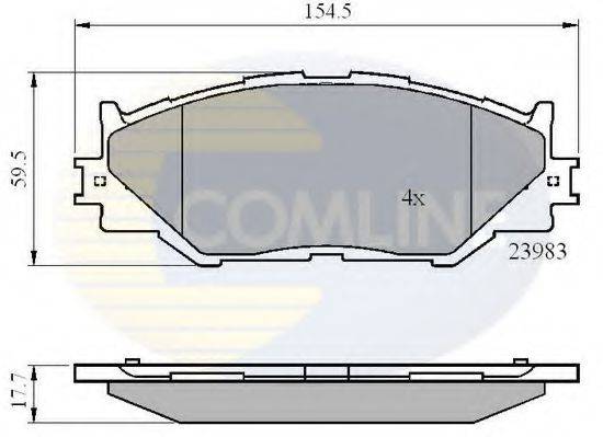 COMLINE CBP01632 Комплект гальмівних колодок, дискове гальмо