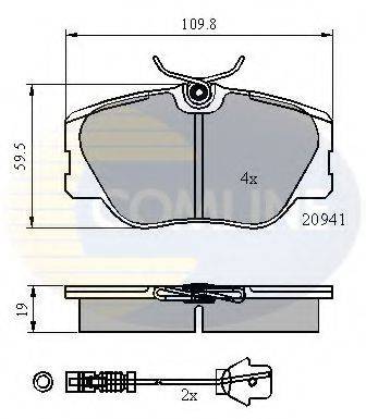 COMLINE CBP2360 Комплект гальмівних колодок, дискове гальмо