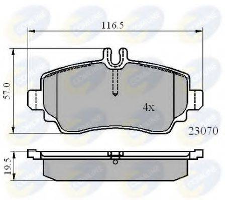 COMLINE CBP01318 Комплект гальмівних колодок, дискове гальмо