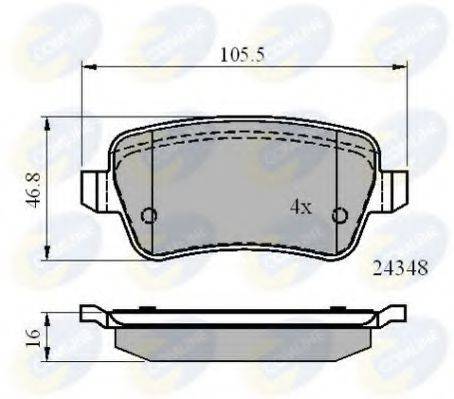 COMLINE CBP01630 Комплект гальмівних колодок, дискове гальмо