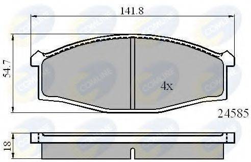 COMLINE CBP0758 Комплект гальмівних колодок, дискове гальмо