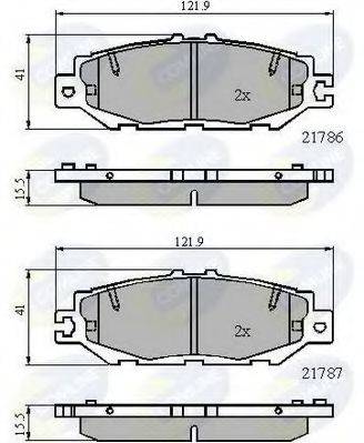 COMLINE CBP0788 Комплект гальмівних колодок, дискове гальмо